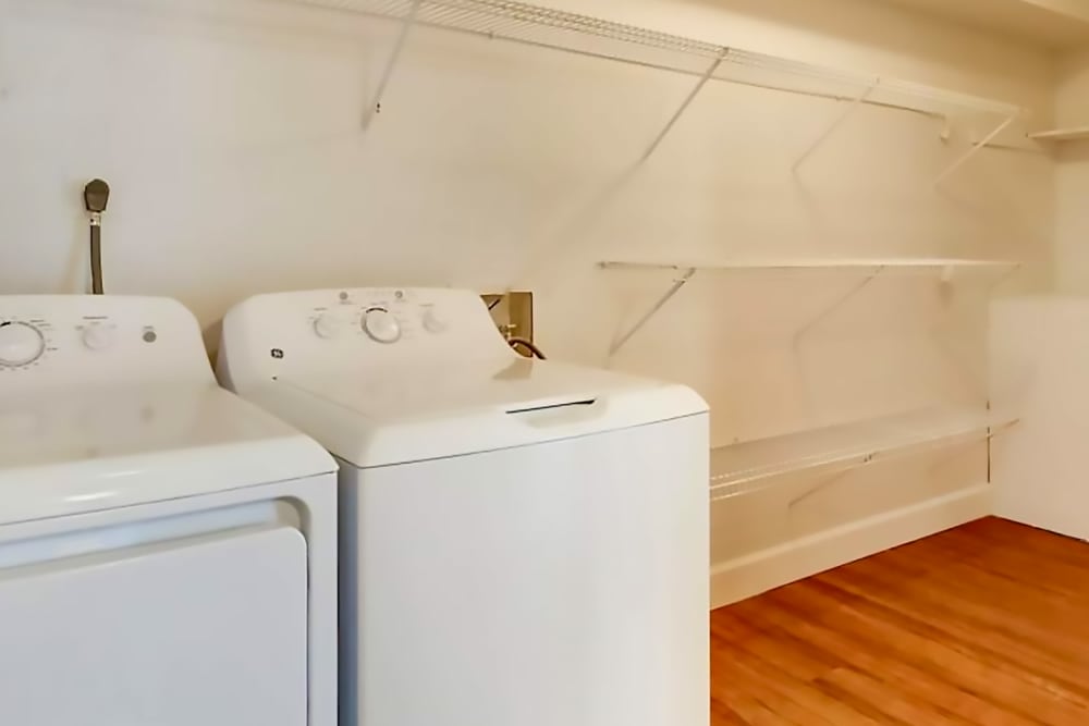 In-home washer and dryer at Rolling Park Apartments in Windsor Mill, Maryland