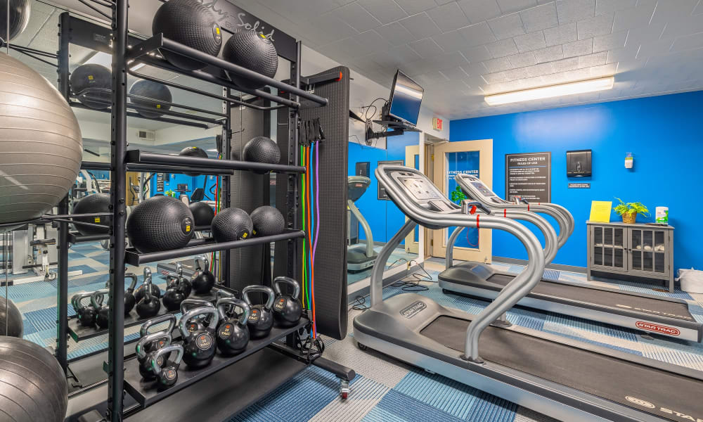 Virtual tour of fitness center at The Avalon Apartment Homes in Avalon, Pennsylvania