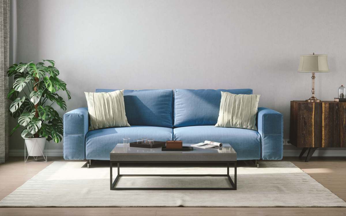 Well-furnished living room at Lofts At Glenhaven in Winston Salem, North Carolina