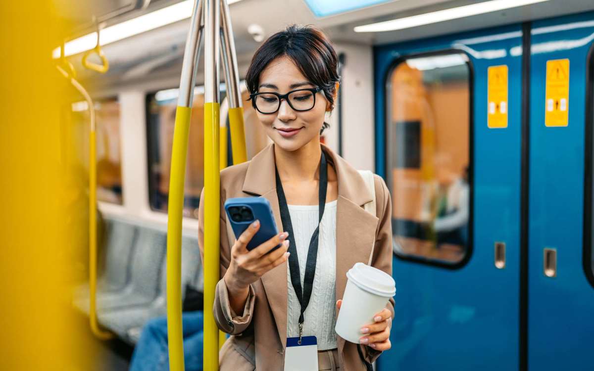 Residents travelling in the train near Clarcona Groves in Orlando, Florida