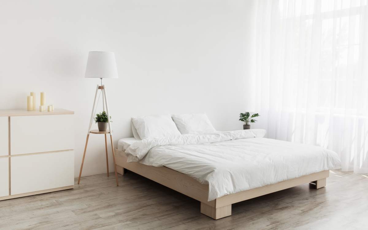 Model bedroom at Fair Oaks Apartments in Sacramento, California 