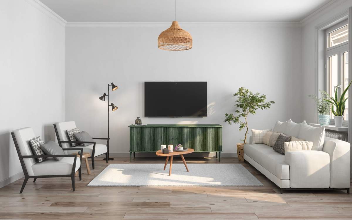 Living room at Fair Oaks Apartments in Sacramento, California