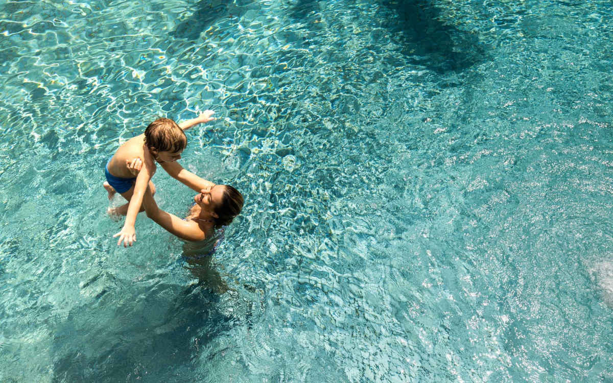 Outdoor swimming pool at Alcove in Montgomery, Alabama