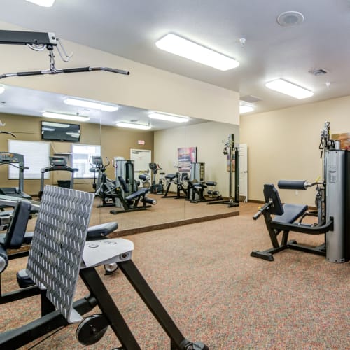 Resident fitness center at O'Neill Heights in Oceanside, California