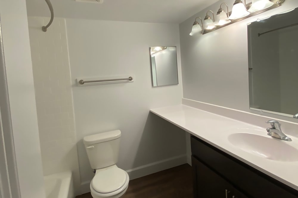 Model bathroom at Marrion Square Apartments in Pikesville, Maryland