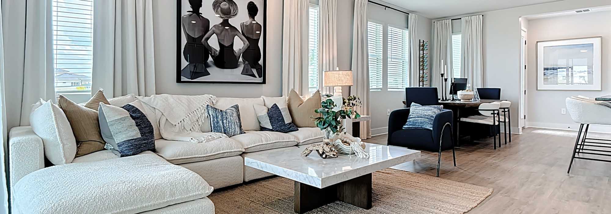Living area BB Living Seven Shores in Naples, Florida