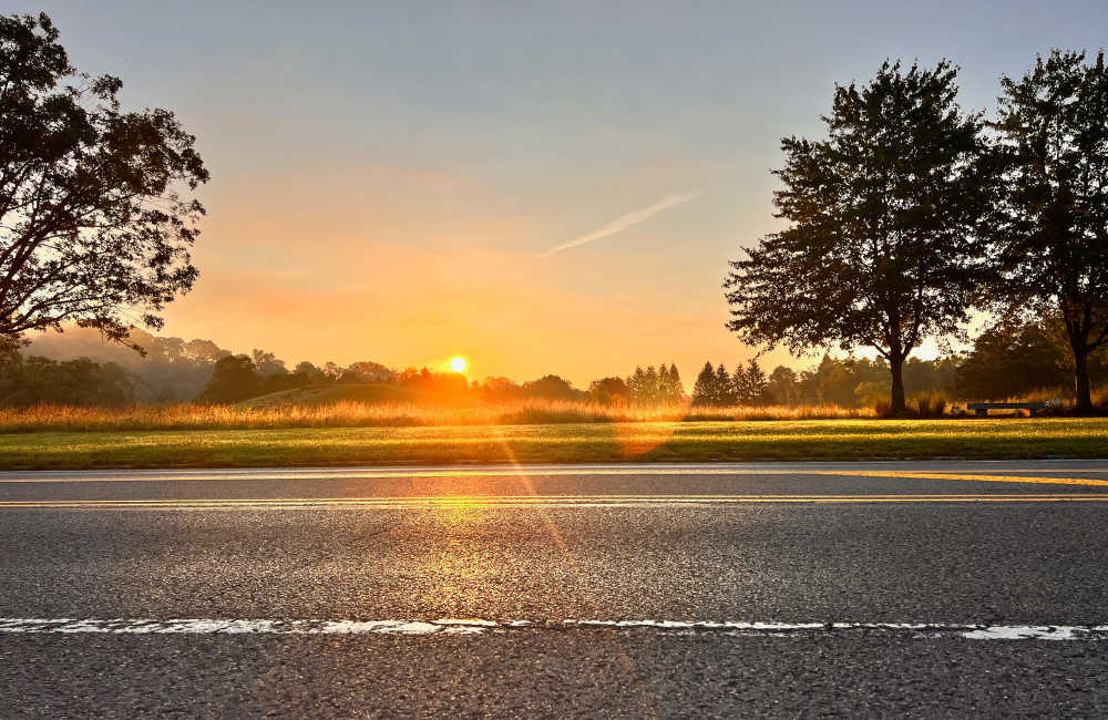 Sunset near Carriage Park Apartments in Vancouver, Washington