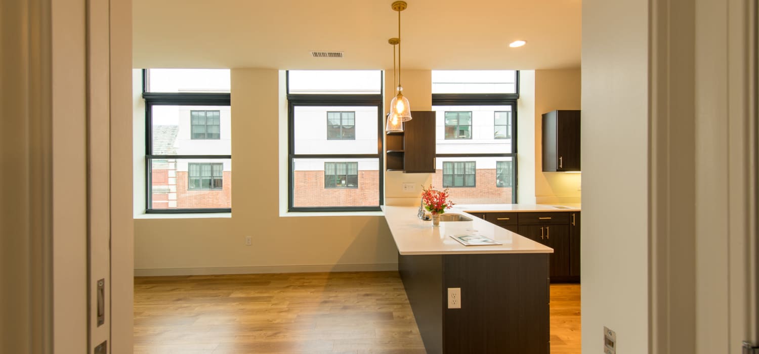 Kitchen at Reside MKT in Wilmington, Delaware