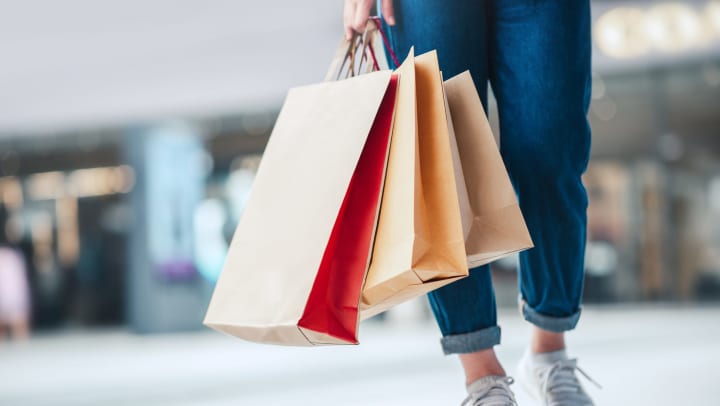 Holiday shopping sales bags