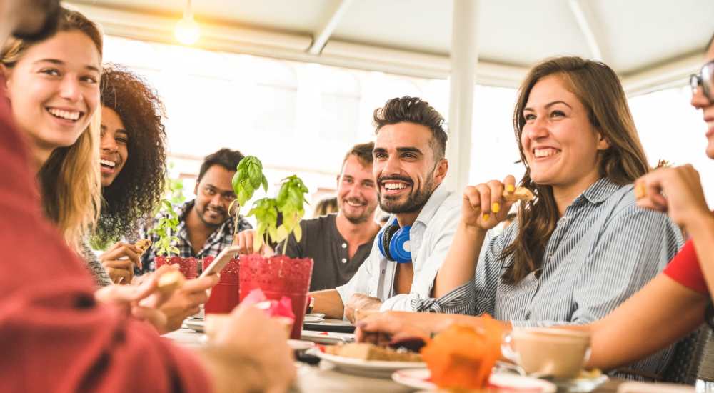 Residents enjoying their meal near South Sound Residential in Lakewood, Washington 