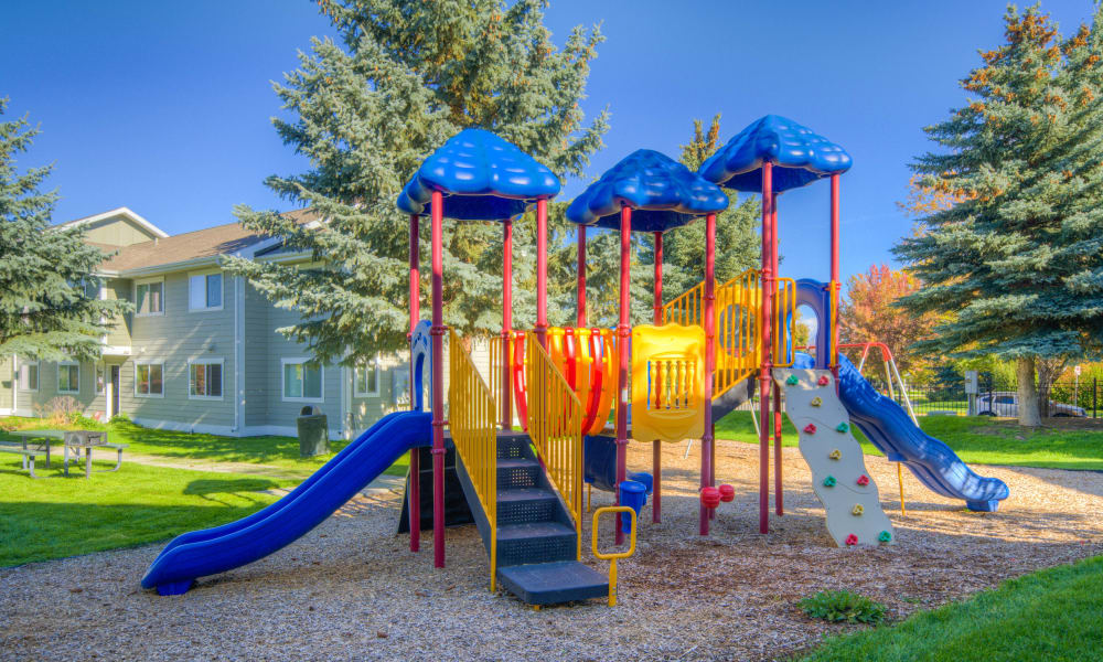Mountain View Apartments offers beautiful community playground in Bozeman, Montana