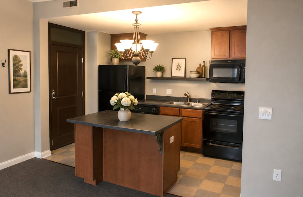 Modern Kitchen at Stockbridge Apartments in Des Moines, Iowa