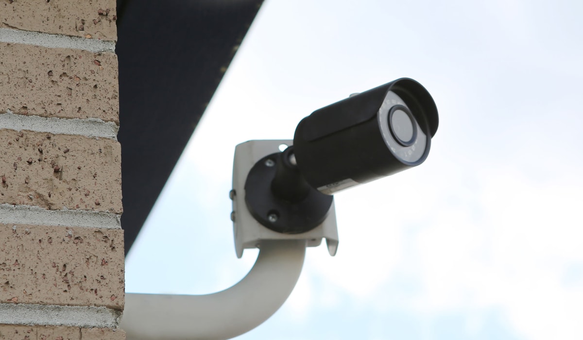 Security camera at Midgard Self Storage in Midland, NC