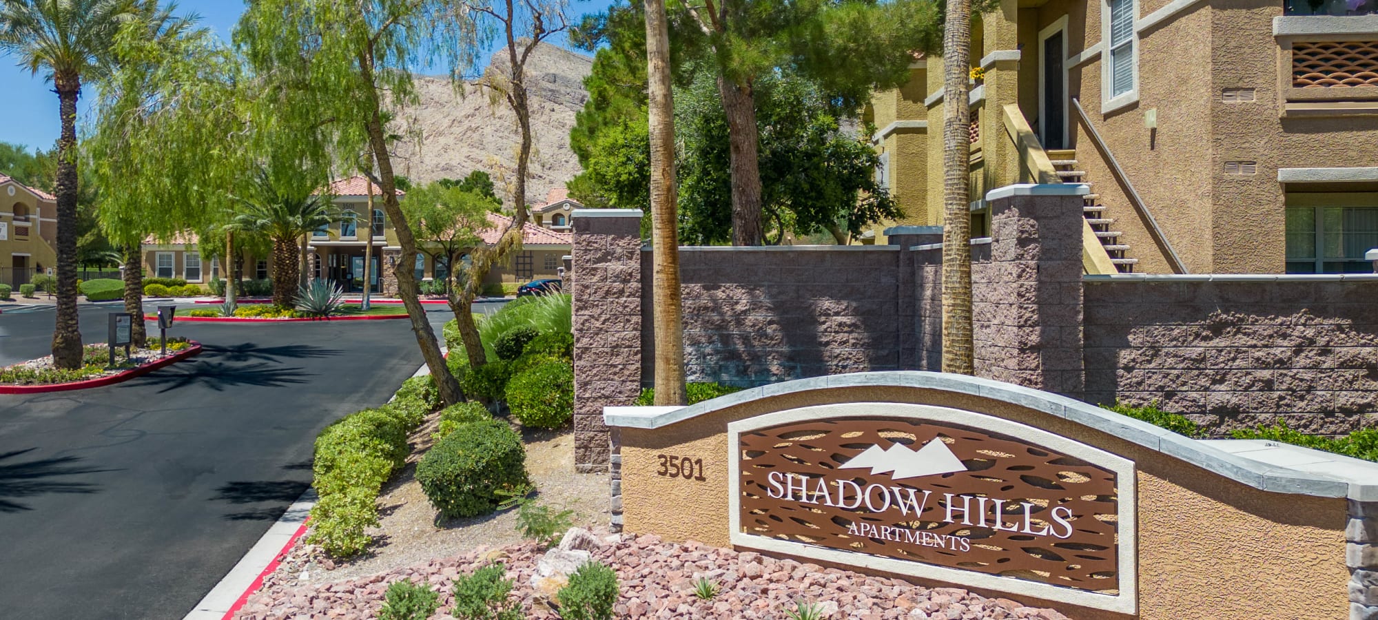 Entrance sign at Shadow Hills at Lone Mountain in Las Vegas, Nevada