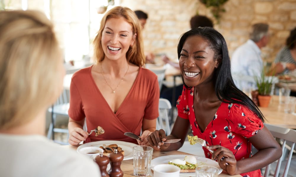 Residents out for a fantastic meal at their favorite downtown restaurant near The Avenue in Ocoee, Florida