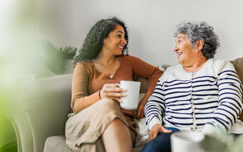 Resident and her mother at Tuscan Gardens of Venetia Bay in Venice, Florida