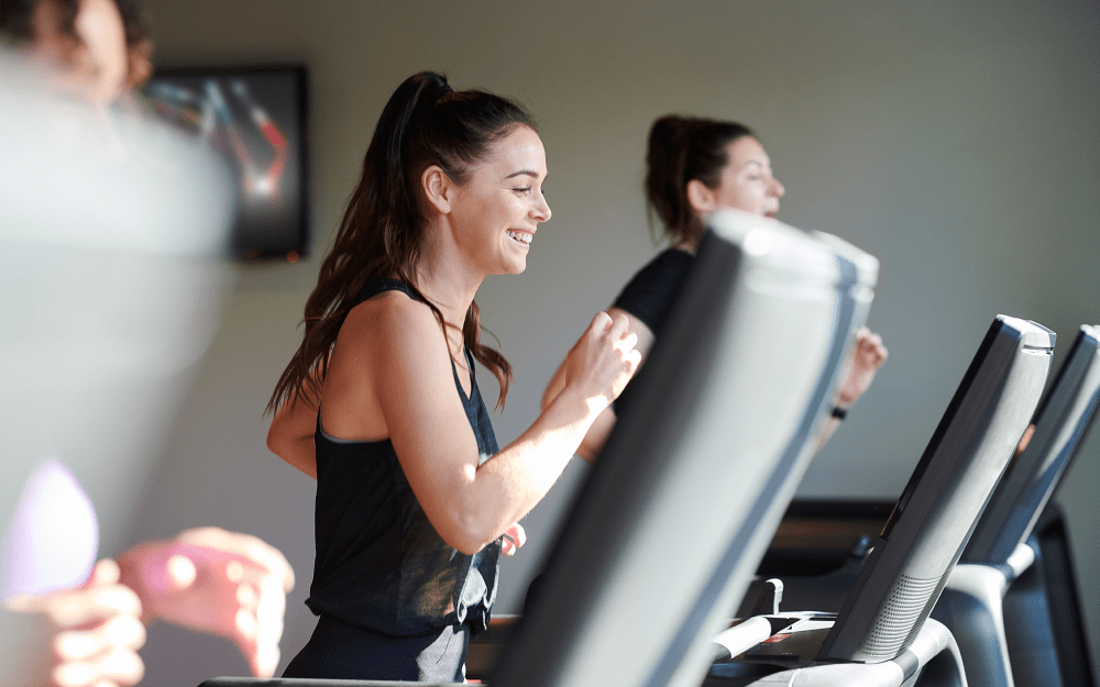 Well-equipped fitness center with cardio equipment at The Preserve on Allisonville in Indianapolis, Indiana