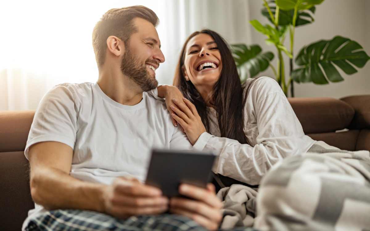 A happy couple at Lake Forest in Daphne, Alabama