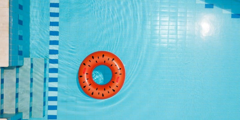 swimming pool at Santo Terrace in San Diego, California