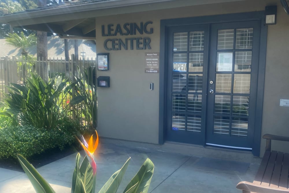 Leasing center at Mango Tree in Santa Ana, California