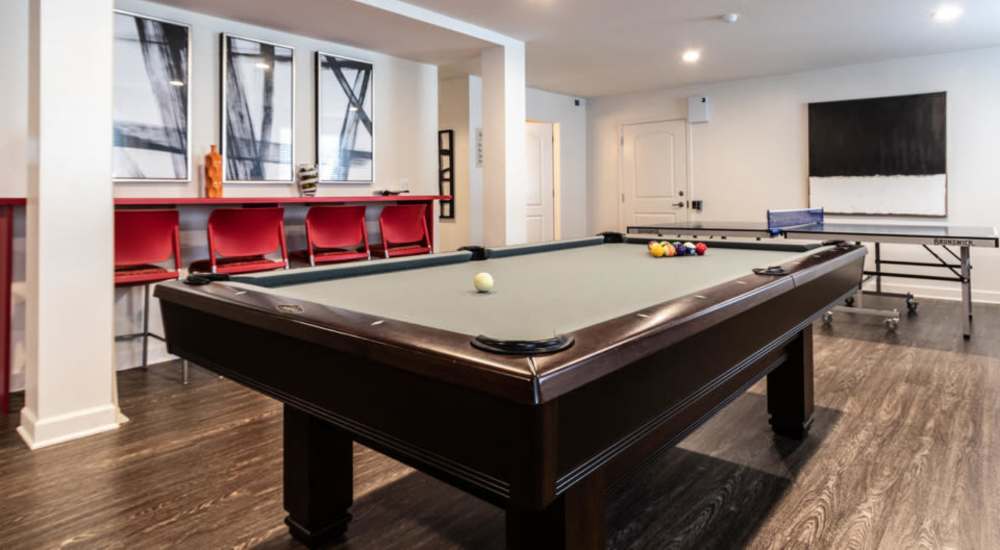 Pool table at Park Clayton Apartments in Saint Louis, Missouri