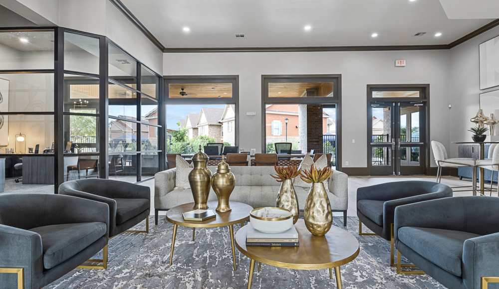 A clubhouse lobby area  at Ashwood in Pflugerville, Texas        