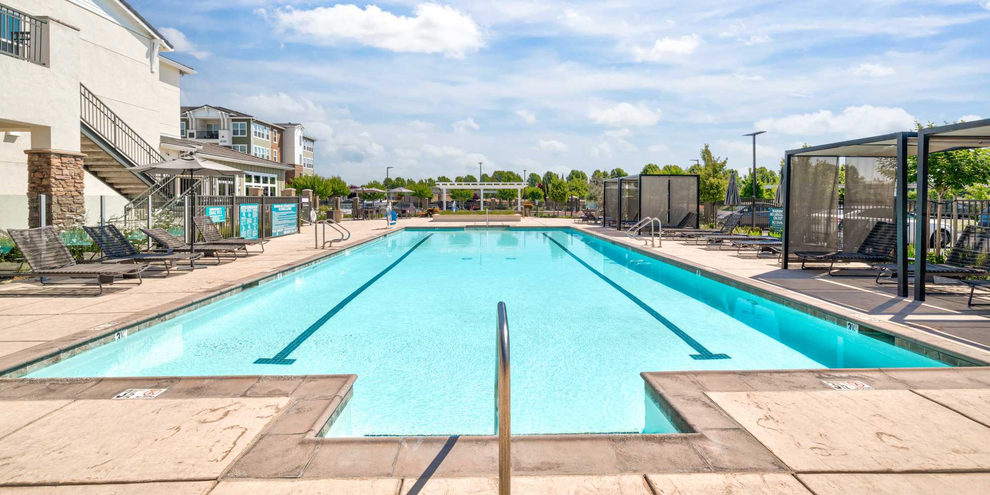 Swimming pool at Alira Apartments in Sacramento, California