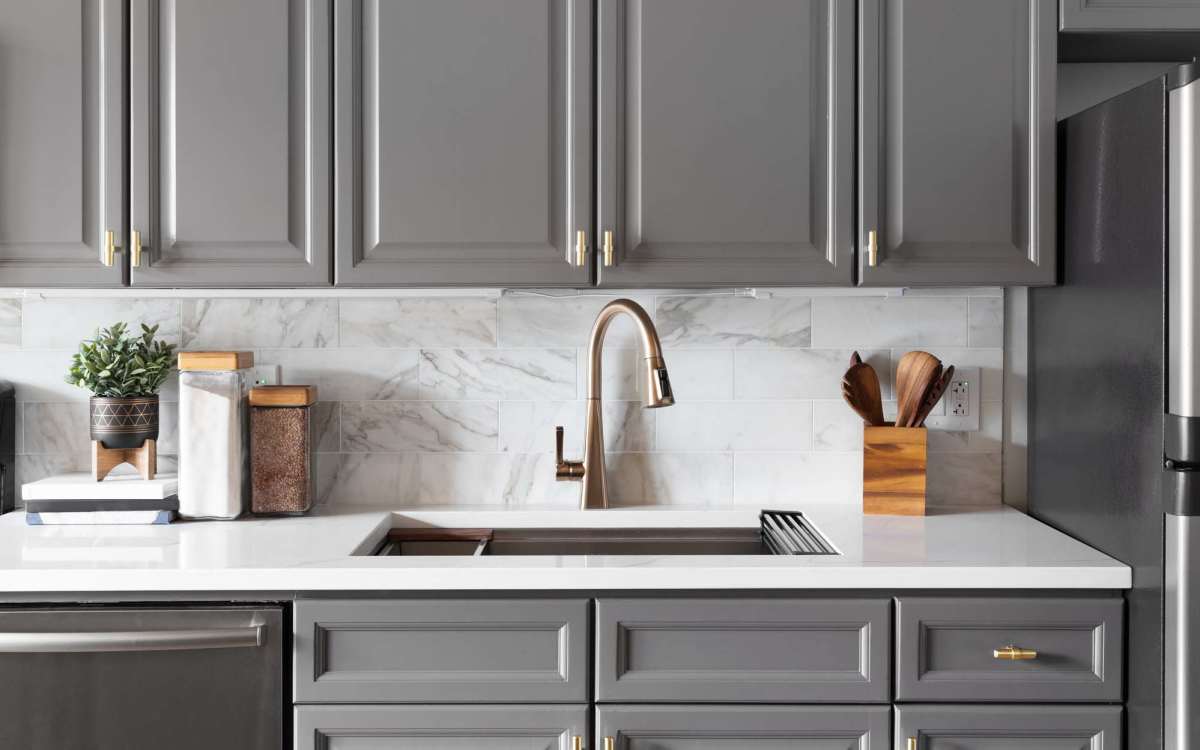 Stainless-steel appliances in the kitchen at Lofts At Glenhaven in Winston Salem, North Carolina