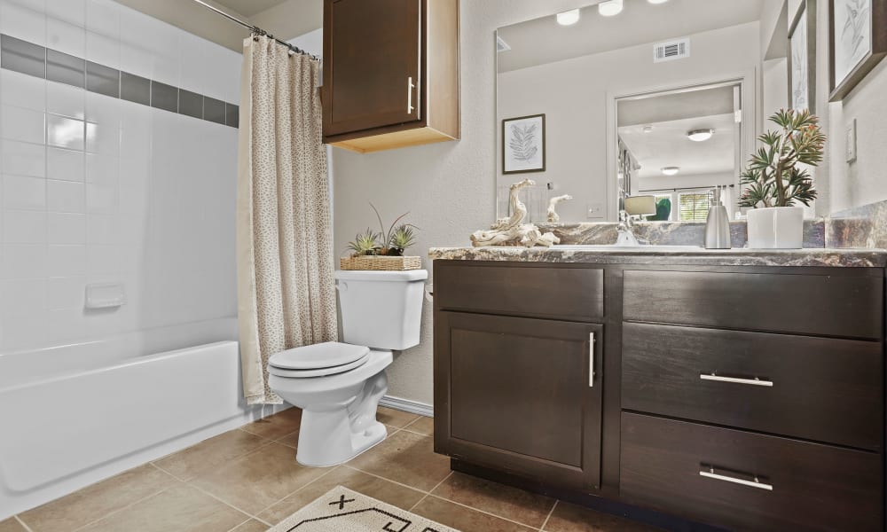 Bathroom at Mission Point Apartments in Moore, Oklahoma