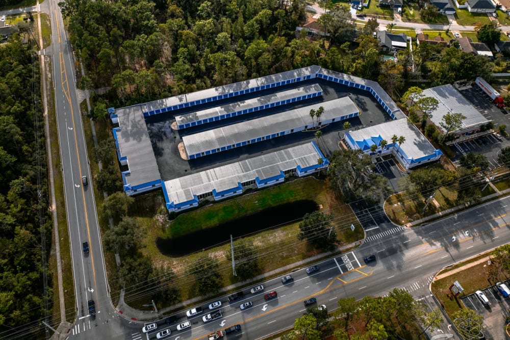 Aerial view of Storaway Self Storage in Deltona, Florida. 