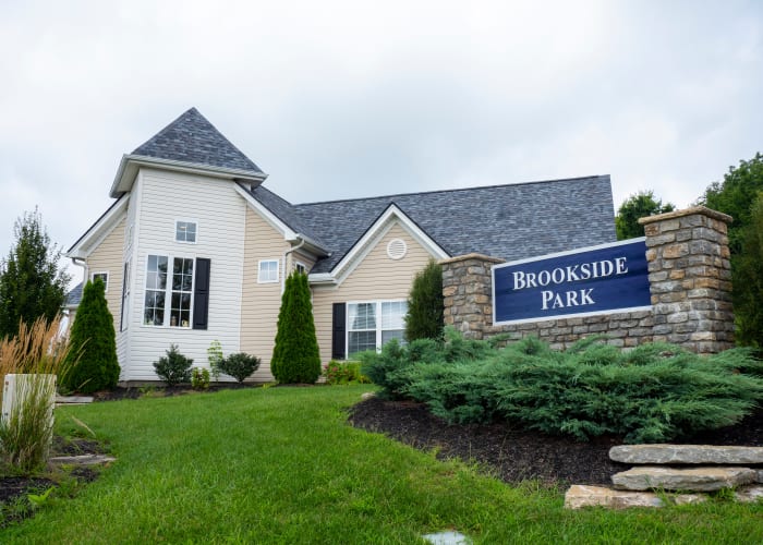 Branding and signage in front of Brookside Park Apartments in Florence, Kentucky