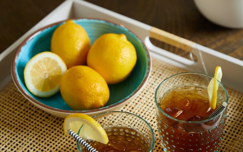 Fresh lemons and tea at Amira Choice Bloomington in Bloomington, Minnesota