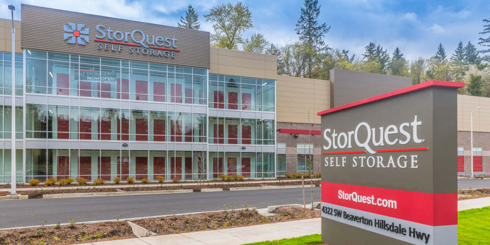 Exterior of StorQuest Self Storage in Portland, Oregon