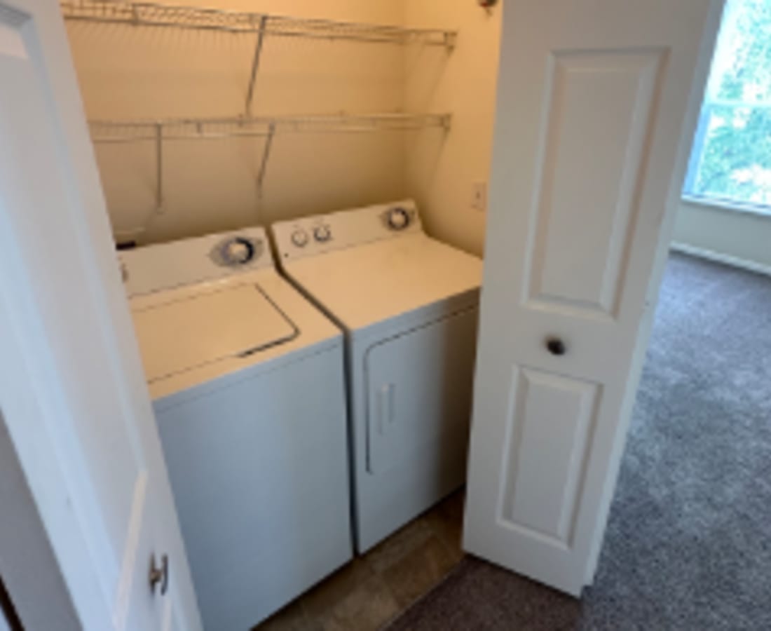 Washer and Dryer at Townsend On The Park Apartments in Grand Ledge, Michigan 