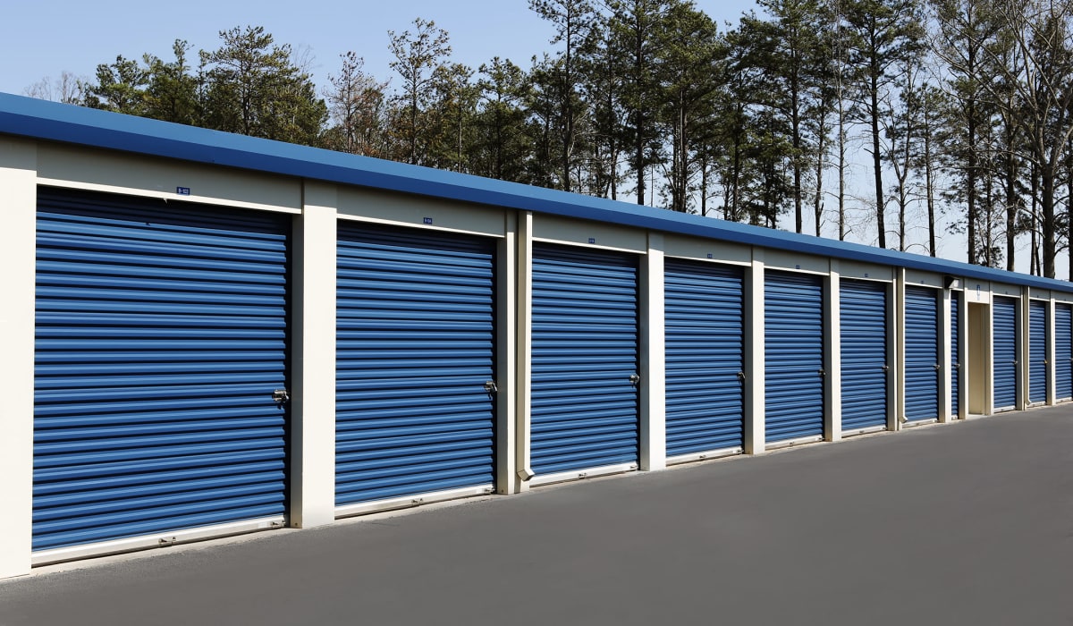 Exterior units at Midgard Self Storage in Midland, NC