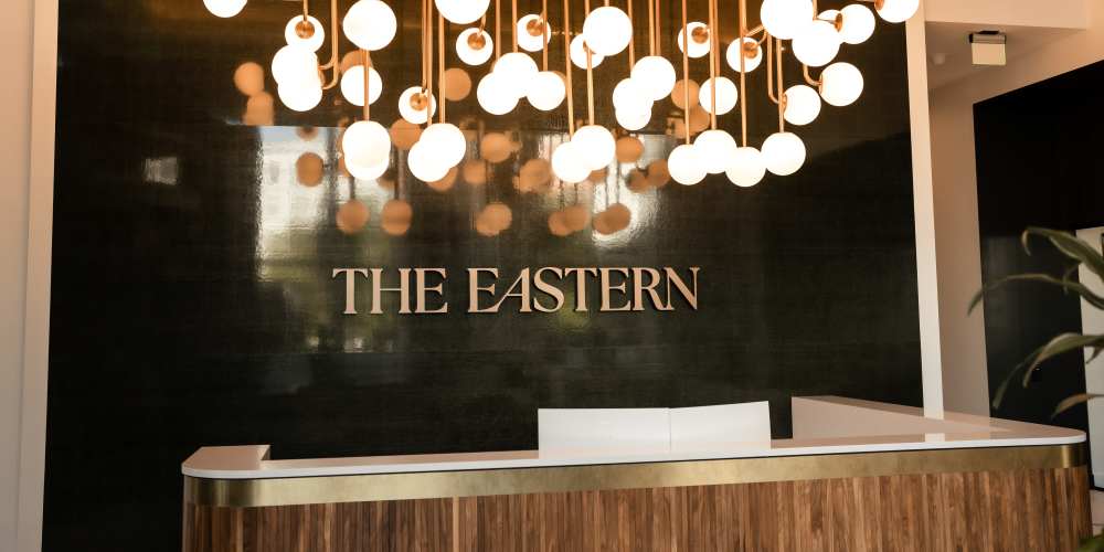 Reception at The Eastern in Raleigh, North Carolina