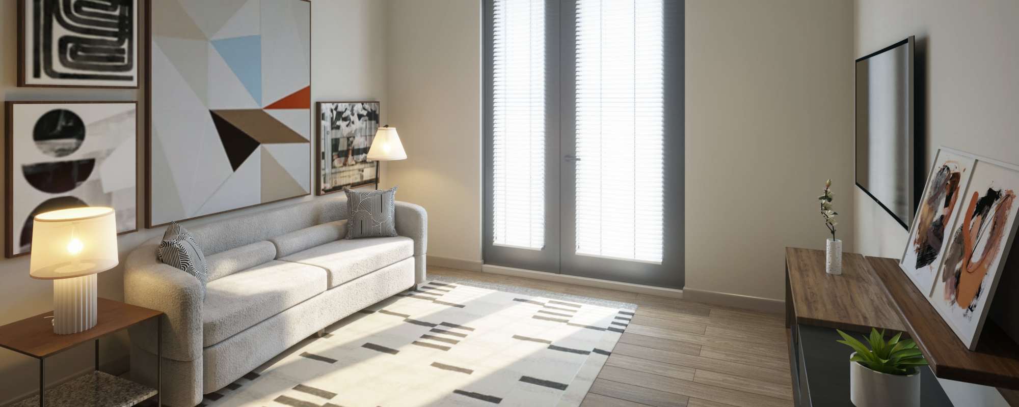 living room at The Heights at Picardy in Baton Rouge, Louisiana