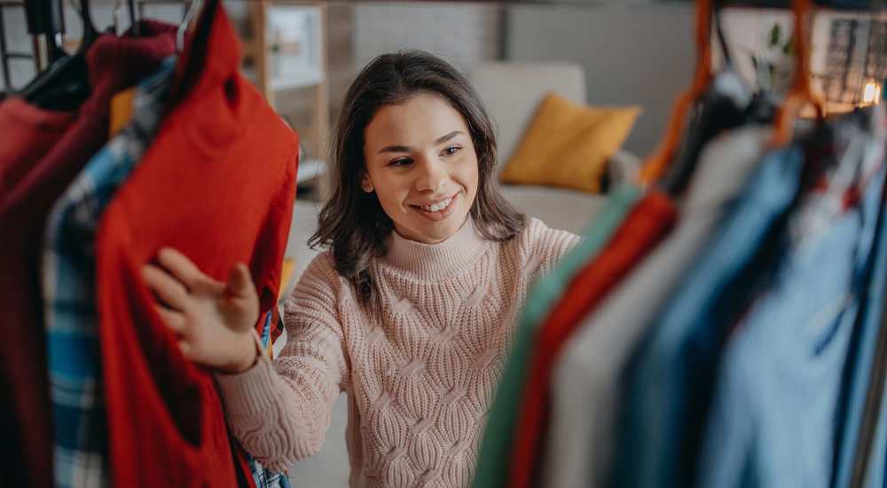 Walk-in closet at Parkview Estates in Liberty City, Texas 