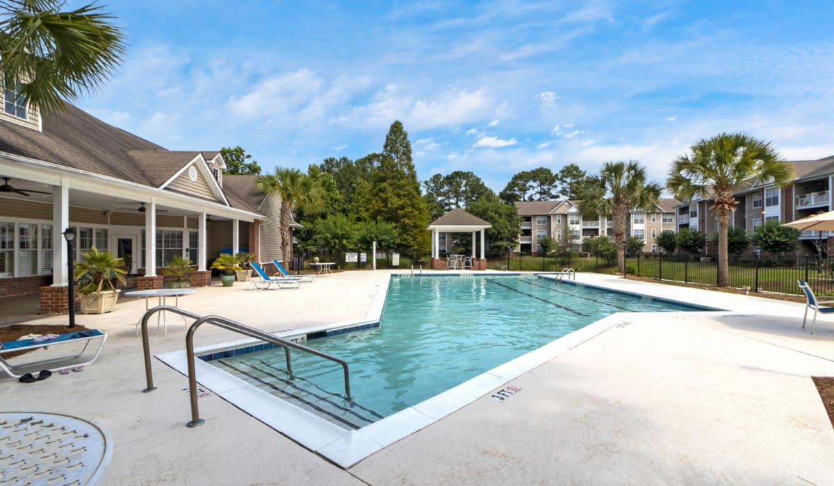 Modern swimming pool at Coventry Green in Goose Creek, South Carolina