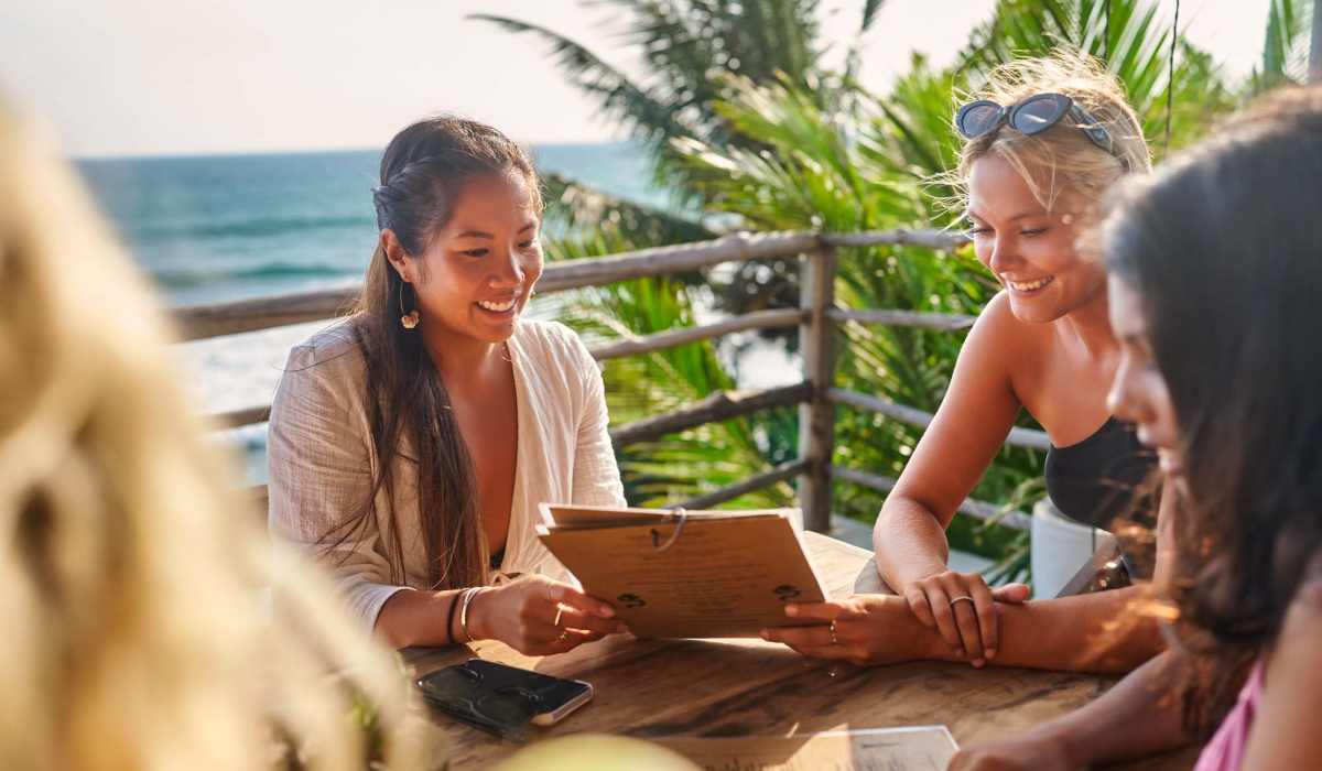 Residents having food near 1010 Pacific in Santa Cruz, California