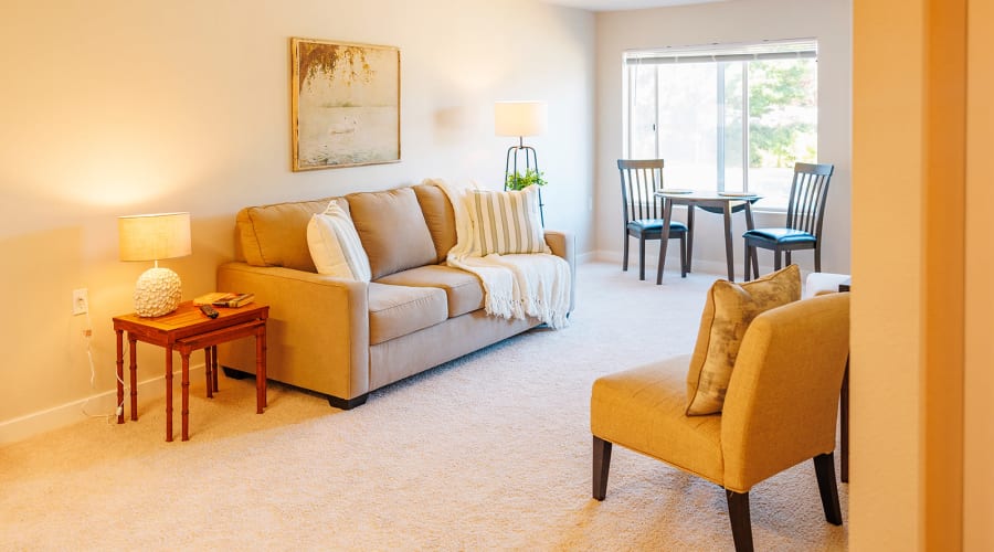 Well-furnished resident living area at Peoples Senior Living in Tacoma, Washington