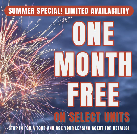The Hilltop Apartment Homes Summer Specdial - ONE MONTH FREE ON SELECT UNITS.Limited Availability - Act Fast! **Discount applies after first full months rent.