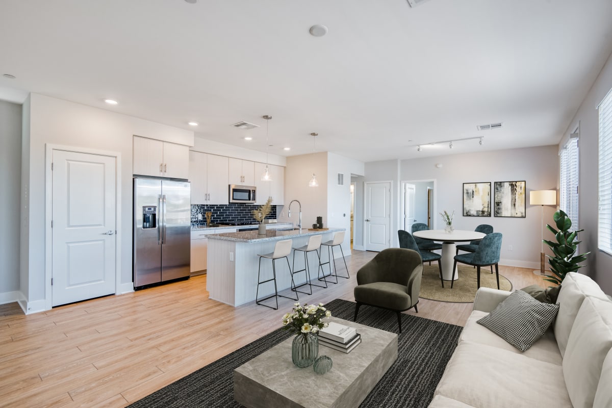 A home's modern kitchen at The Aubrey in Tempe, Arizona