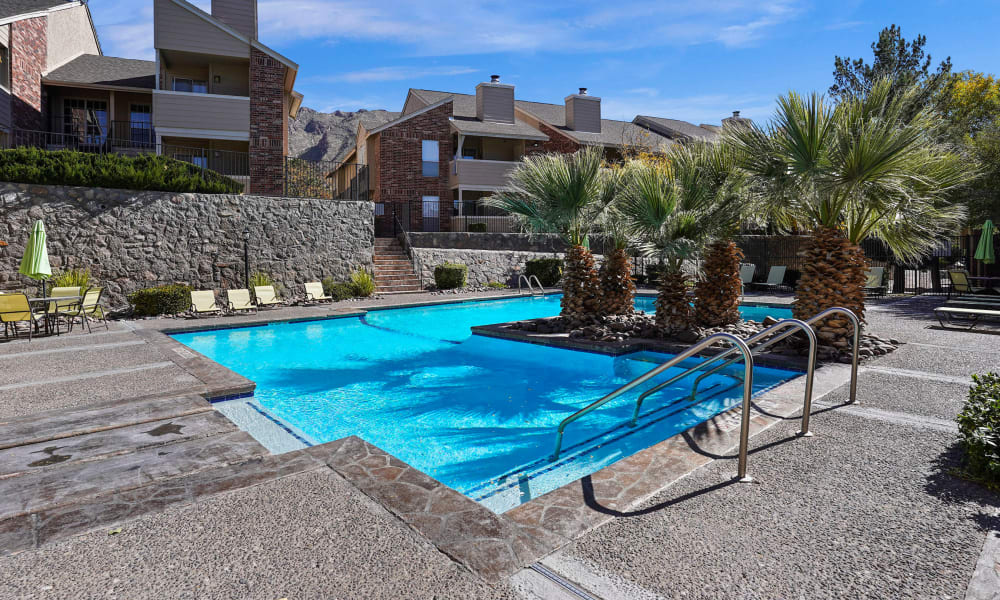 Pool at The Chimneys Apartments in El Paso, Texas