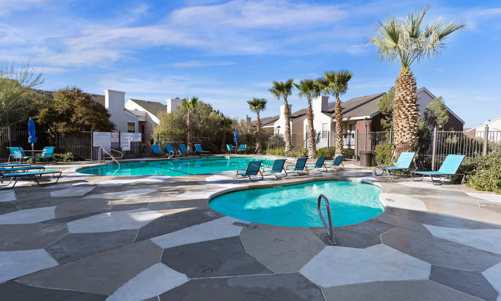 Pool at The Crest Apartments in El Paso, Texas