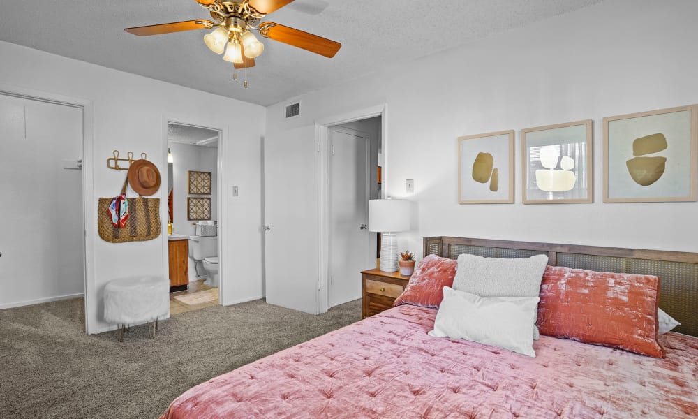 Bedroom at Double Tree Apartments in El Paso, Texas