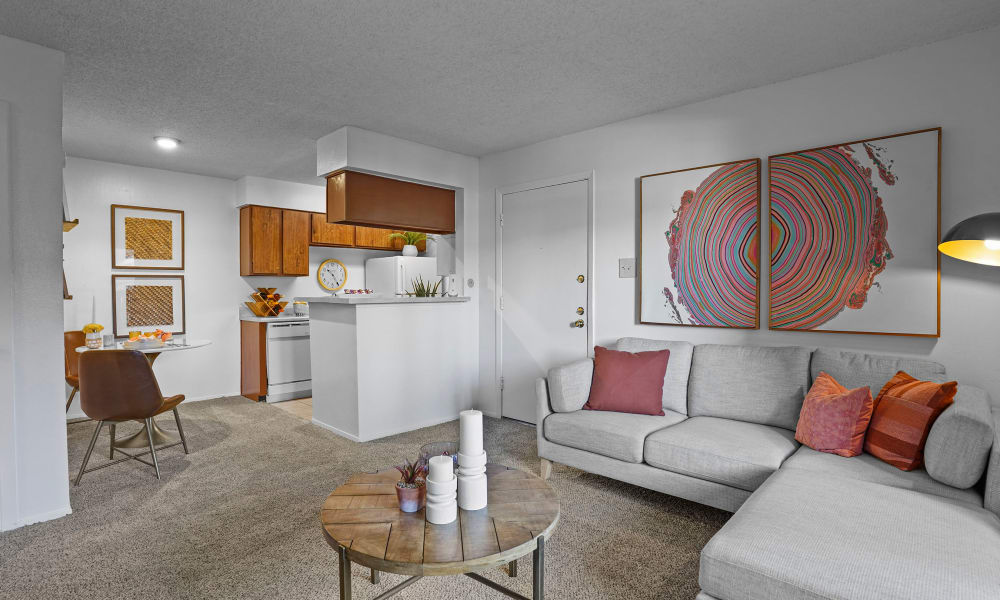 Living room at Double Tree Apartments in El Paso, Texas