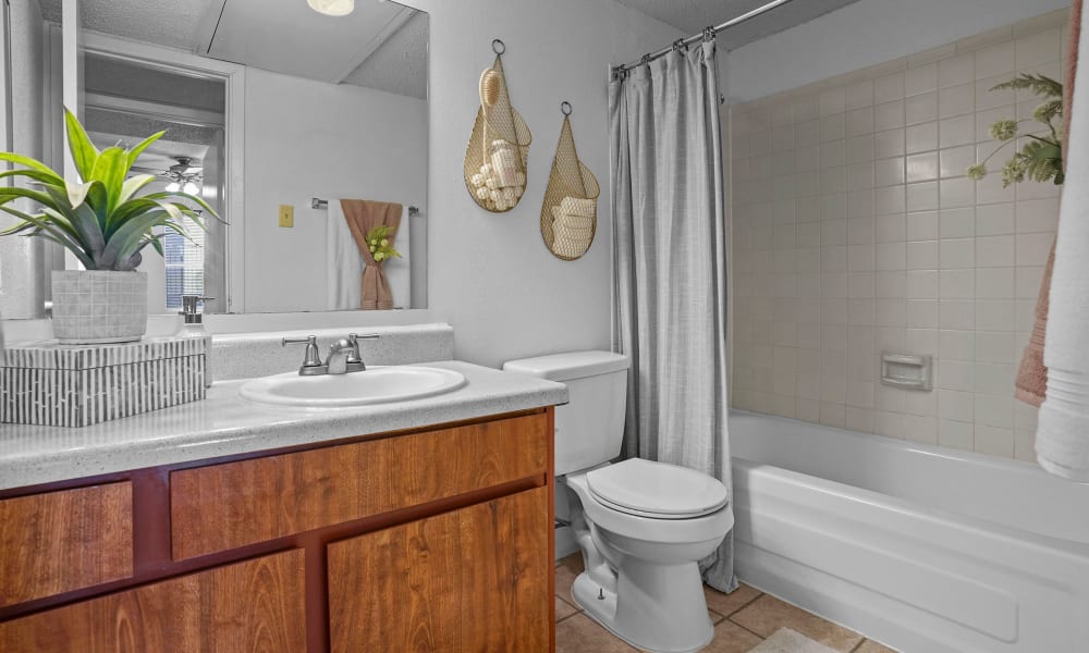 Bathroom at Double Tree Apartments in El Paso, Texas