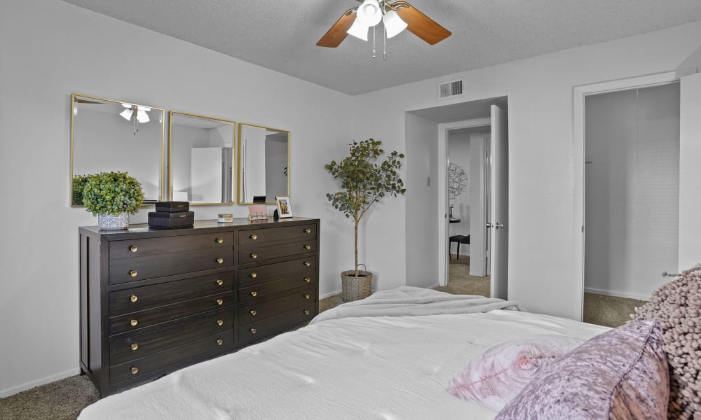 Bedroom at Double Tree Apartments in El Paso, Texas