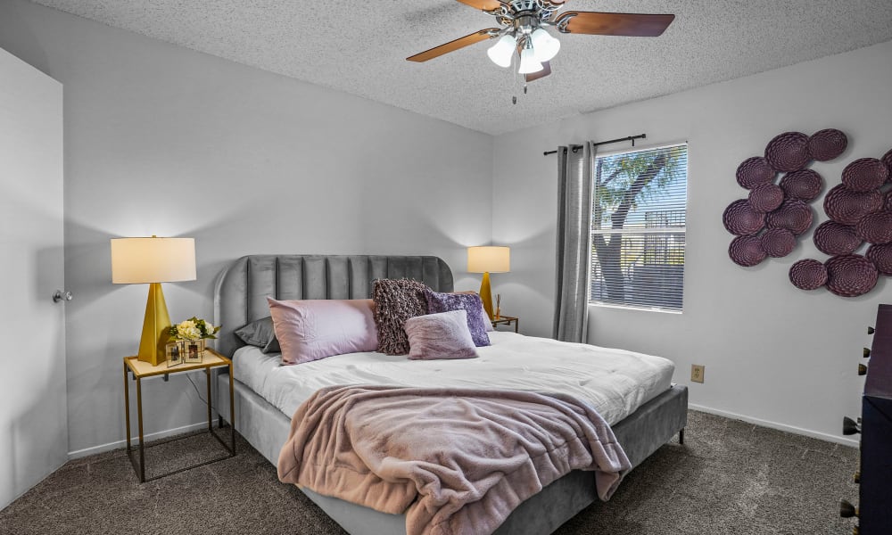 Bedroom at Double Tree Apartments in El Paso, Texas